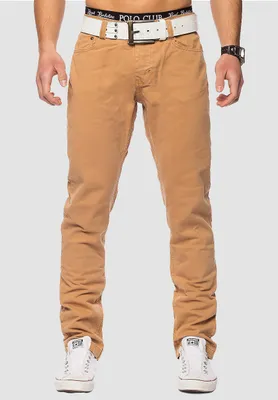 Zdjęcie produktu dla Męskie spodnie z materiału chino Elyas o niskim skoku Denim Pants |