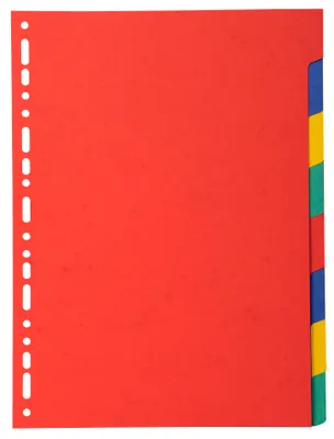 Image de Exacompta 2008E Intercalaire en carton recyclé 220g 8 onglets DIN A4 couleurs assorties