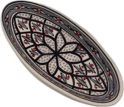Image de Plat ovale Bakir gris - L 20 cm
