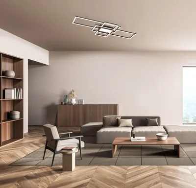 Produktbild von Fischer & Honsel Seth LED Deckenleuchte 34,7W Tunable white steuerbar dimmbar sandschwarz + Fernbedienung 21368
