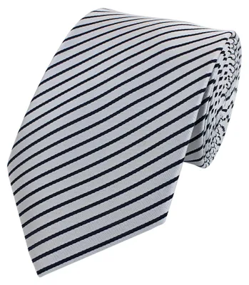Produktbild von Fabio Farini - 1 Stück Herren Krawatte Grau - verschiedene Grau Männer Schlips in 8cm Breit (8cm), Weiß Schwarz - Titanium/Black