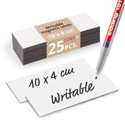 Image de Lot de 25 étiquettes magnétiques réinscriptibles