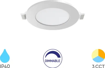 Produktbild von Braytron 4W LED Panel Dimmbar Einbauspot Einbaustrahler Deckenstrahler Flach IP40 CCT 3in1 280 Lumen