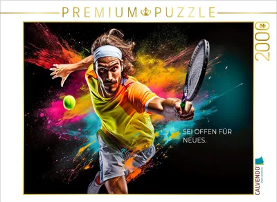 Produktbild von CALVENDO Puzzle Ein Motiv aus dem Kalender Tennis und Motivation | 2000 Teile Lege-Größe 90x67cm Foto-Puzzle für glückliche Stunden