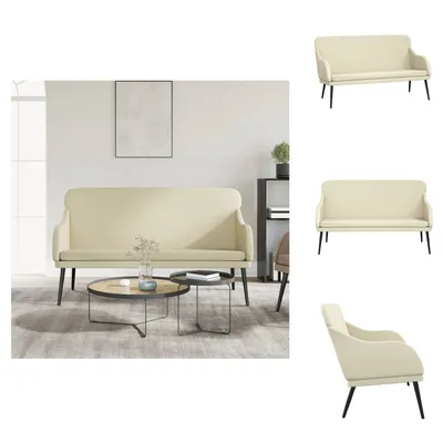 Produktbild von vidaXL Sitzbank Creme 110x76x80 cm Kunstleder - Sitzbänke