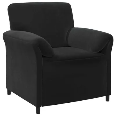 Image de vidaXL Canapé 1 place Noir 88 x 83 x 95 cm Velours