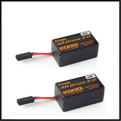 Image de 2Pcs 11,1 V 2000 mAh Batterie Rechargeable Pour Parrot AR.Drone 2.0 Quadcopter