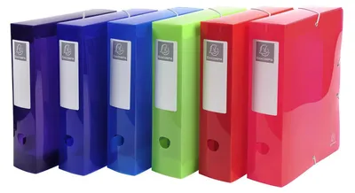 Produktbild von Exacompta Archivbox PP 700µ Rücken 25mm 25x33cm DIN A4 sortierte Farben