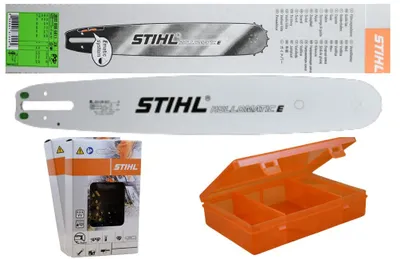 Produktbild von Stihl Führungsschiene 30030006811 original Rollomatic E 37cm 0,325' 1,6 +2 Stihl Vollmeißelketten 36390000062  + 1 Stück Stihl Box 5900