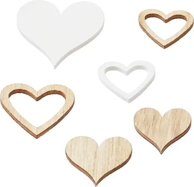Produktbild von HobbyFun 3863680, Materialien für Kunst-/Bastelset für Kinder, Weiß, Holz, 4 cm, 2,5 cm, 12 Stück(e)