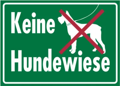 Produktbild von Dreifke® Hinweisschild, Keine Hundewiese, 250 x 350 mm, Alu geprägt 1 Stk.