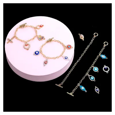 Produktbild von 12 Stück Armbänder zur Schmuckherstellung, Damen Handketten mit OT-Schnallen für DIY-Armbänder