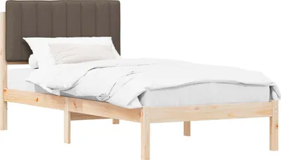 Obrázek produktu pro Rám postele s čalouněným čelem Taupe 90 x 190 cm