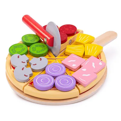 Zdjęcie produktu dla Drewniana krajalnica do pizzy Bigjigs Toys