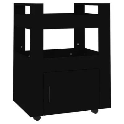 Produktbild von vidaXL Küchenwagen Schwarz 60x45x80 cm Holzwerkstoff