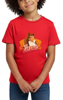 Produktbild von Spreadshirt Lassie Logo Kinder T-Shirt, 122/128 (7-8 Jahre), Rot