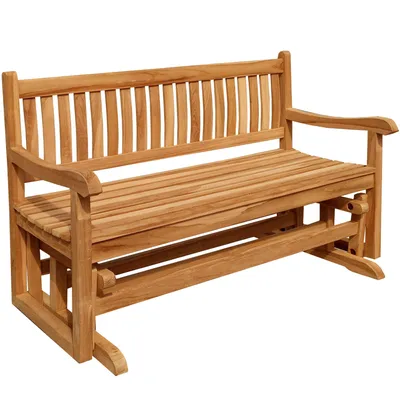 Produktbild von Teako Design Teak Schaukelbank Roma Massivholz wetterfest 150x69cm
