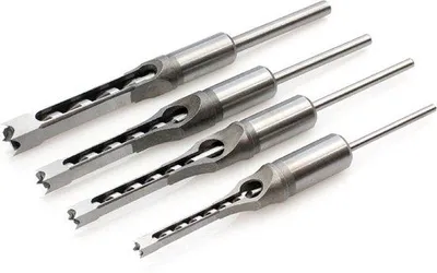 Immagine prodotto di Set di punte da trapano per fori quadrati - Set da 4 pezzi - 6,4 mm - 8 mm - 9,5 mm - 12,7 mm - Per legno