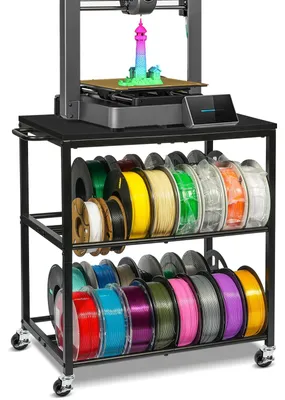 Filament-Aufbewahrungsregal mit Rollen, 3 Ebenen, für 28 Spulen