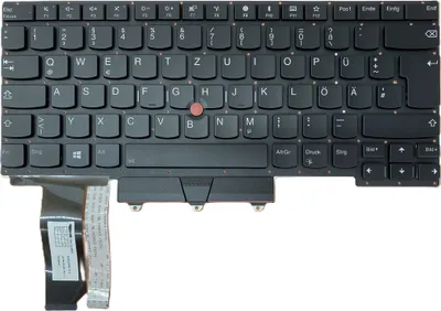Produktbild von DE-Schwarz Tastatur mit Trackpoint kompatibel für Lenovo ThinkPad E14 2nd Gen (20T6000RGE)