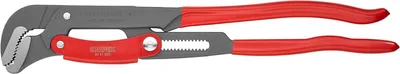 Produktbild von KNIPEX 83 61 020 Rohrzange S-Maul mit Schnelleinstellung mit Kunststoff überzogen grau pulverbeschichtet 560 mm