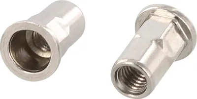 Produktbild von Blindnietmutter Flachkopf M 5x 13.5 Teilsechskantschaft offen, Edelstahl A2