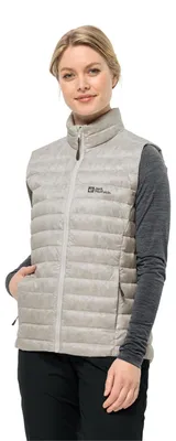 Immagine prodotto di Gilet imbottito in piuma da donna Jack Wolfskin Pilvi, colore rosso minerale, taglia S (EU)