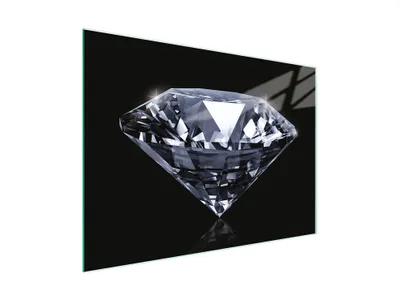 Produktbild von Schneidebrett Herdabdeckplatte Multiglasschneidplatte 30x22 cm Diamant Schwarz