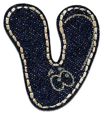 Produktbild von Buchstabe V 2.1 x 3.1 cm: Alphabet Buchstabe Einzeln Auswählbar - Aufnäher, Bügelbild, Aufbügler, Applikationen, Patches, Flicken, Zum Aufbügeln