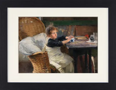 Obrázek produktu pro Helene Schjerfbeck Zarámovaný obraz s elegantním paspartováním | nástěnné obrazy | v rámu - Reconvalescence, 1888 (30 x 40 cm)