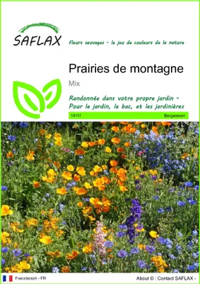 Image de SAFLAX  - Prairies de montagne - 1000 graines - Mix