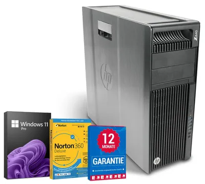 Produktbild von HP Workstation Z640 Tower PC Computer - Intel Xeon E5-2637 v3 bis 4x 3,7GHz - 16GB RAM - 256GB SSD - Nvidia Quadro M5000 - Windows 11 - Norton 1 Jahr