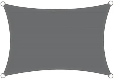 Produktbild von Sonnensegel 2x3m Rechteckig HDPE UV Schutz 3x2 Meter Sonnenschutz Wetterbeständig Atmungsaktiv für Balkon Garten Balkon und Terrasse inkl Befestigungsseile Anthrazit