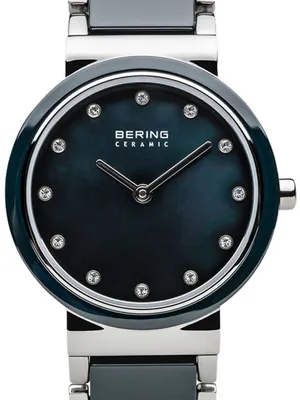 Image de BERING Ceramic Montre dame grise/bleue 10725-787
