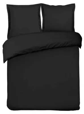 Immagine prodotto di Set di biancheria da letto unito, 200x200 cm, colore nero
