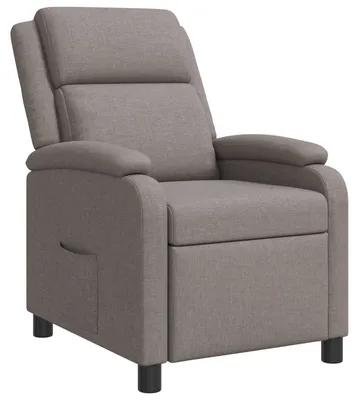 Imagen del producto de Sillón reclinable color taupe, tapizado en tela