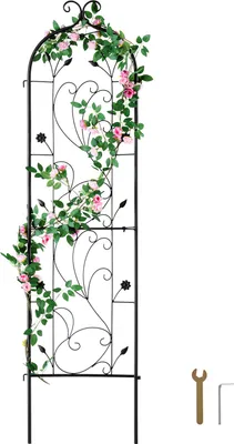 Immagine prodotto di VEVOR traliccio 38x152cm traliccio per rampicanti traliccio in metallo inossidabile per fiori da giardino rose rampicanti traliccio per cetrioli traliccio per giardino e prato