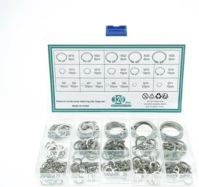 Immagine prodotto di INF 320 Pezzi Anelli Elastici Esterni ad Alta Durezza, 3-26mm Acciaio Inox