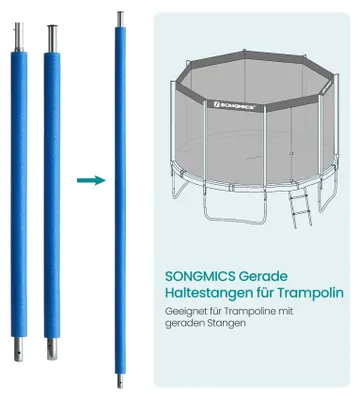 Produktbild von Trampolin-Handlaufset - gerade Sicherheitsstangen - stabil - 100 x 30 x 10 cm