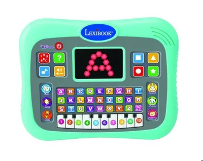 Zdjęcie produktu dla Tablet Edukacyjny Dwujęzyczny ABC, Ekran LED, Dotykowe Przyciski, 5 Trybów Nauki, Dla Dzieci 3-10 Lat
