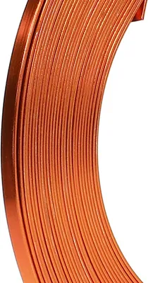 Produktbild von 10m Aluminium Flachdraht 5x1mm Aludraht flach Alu Draht Flachdraht Alustreifen orange