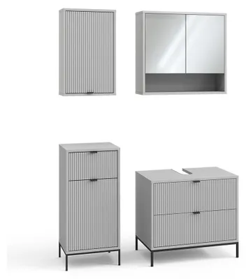 Produktbild von Badmöbel-Set Vicco Eliza Grau 4 Teile, Model 59686