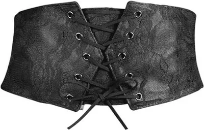 Productafbeelding van Elastische Zwarte Tailleriem voor Vrouwen - Perfect voor Kostuums en Cosplay