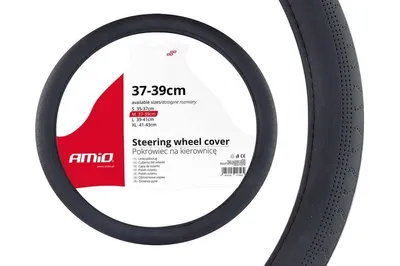 Produktbild von AMiO 02568 Lenkradbezug Ø37-39cm Schwarz Lenkradhülle