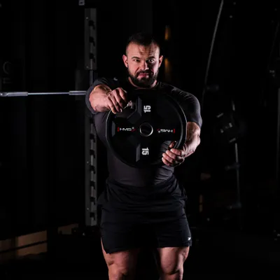 Immagine prodotto di Disco in poliuretano per allenamento olimpico, CPU da 15 kg, marca HMS