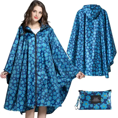 Immagine prodotto di Poncho impermeabile leggero, unisex, con cappuccio
