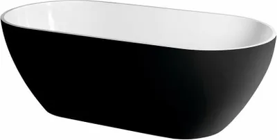 Zdjęcie produktu dla REDUTA wanna wolnostojąca 150x75x46cm, czarny/biały