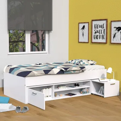 Produktbild von STAURAUMBETT TESS/ 90x190 - Weiß