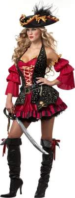 Immagine prodotto di Costume da pirata per carnevale da donna Taglia: XS