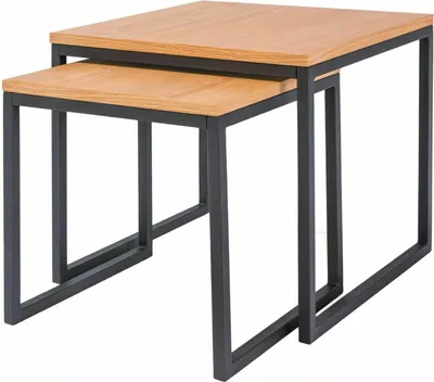 Obrázok produktu pre Set konferenčných stolíkov ZDENEK - dub / čierny